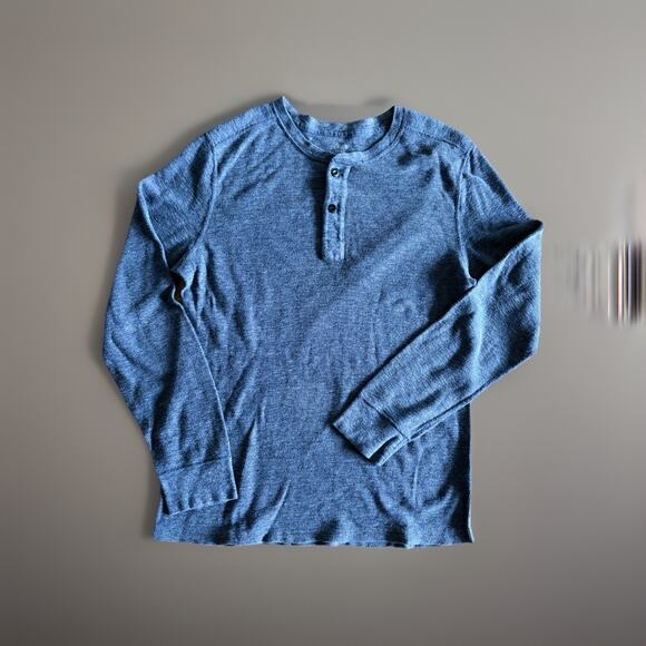 J.Crew Thermal Henley Waffle Knit, Large - Blue, Dexter Kill Shirt, Base Layer - Picture 7 of 10